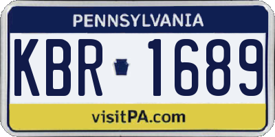 PA license plate KBR1689