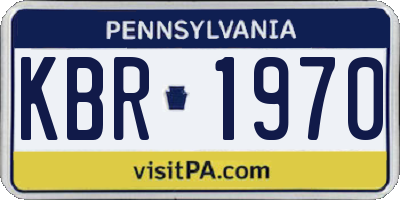 PA license plate KBR1970
