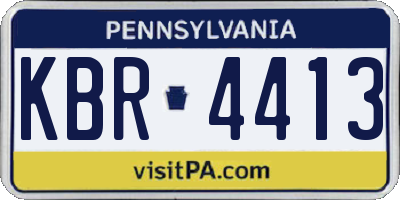 PA license plate KBR4413