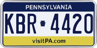 PA license plate KBR4420