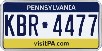 PA license plate KBR4477