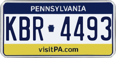 PA license plate KBR4493