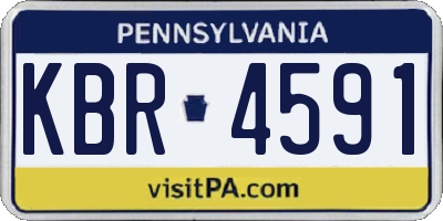 PA license plate KBR4591