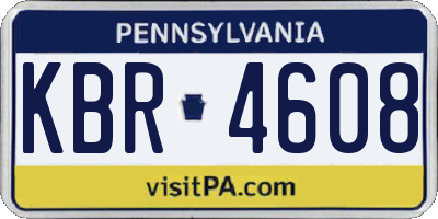PA license plate KBR4608
