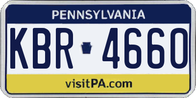 PA license plate KBR4660
