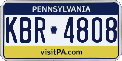 PA license plate KBR4808