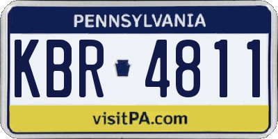 PA license plate KBR4811