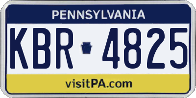 PA license plate KBR4825