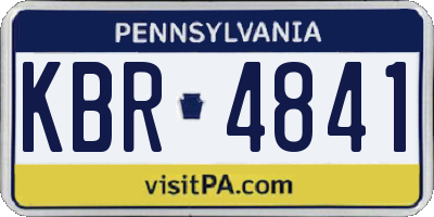 PA license plate KBR4841