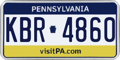 PA license plate KBR4860
