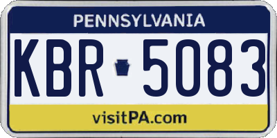 PA license plate KBR5083
