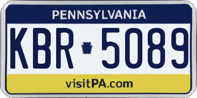 PA license plate KBR5089