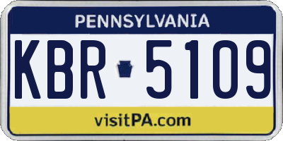 PA license plate KBR5109