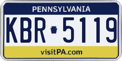 PA license plate KBR5119