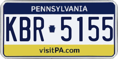 PA license plate KBR5155