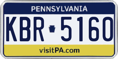 PA license plate KBR5160