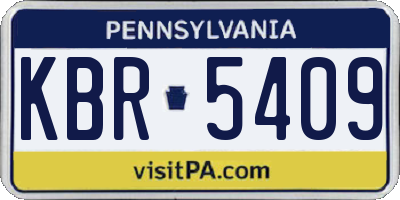 PA license plate KBR5409