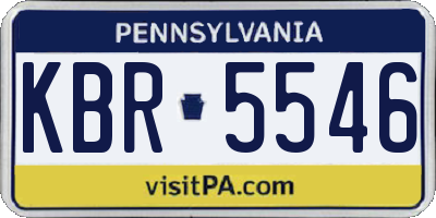 PA license plate KBR5546