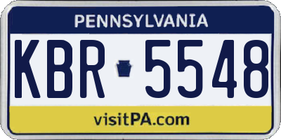 PA license plate KBR5548