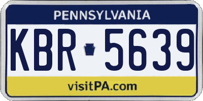 PA license plate KBR5639