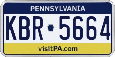 PA license plate KBR5664
