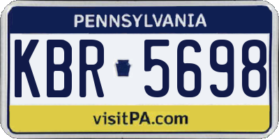 PA license plate KBR5698
