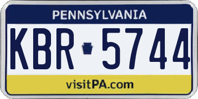 PA license plate KBR5744