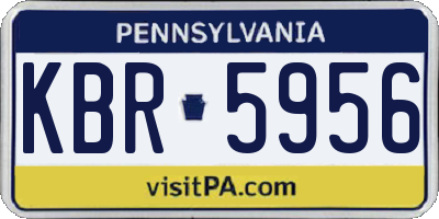 PA license plate KBR5956