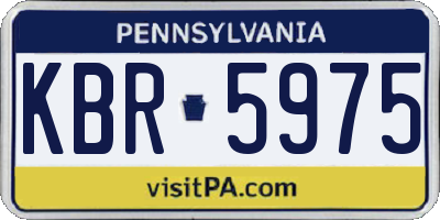 PA license plate KBR5975