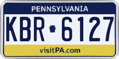 PA license plate KBR6127