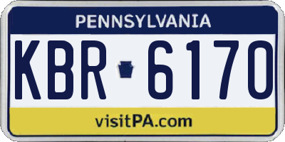 PA license plate KBR6170