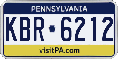 PA license plate KBR6212