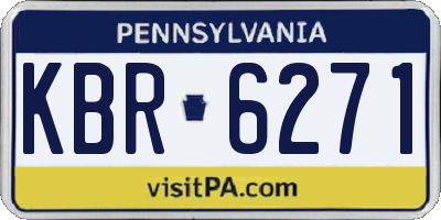 PA license plate KBR6271