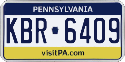 PA license plate KBR6409