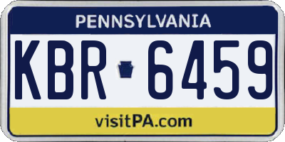 PA license plate KBR6459