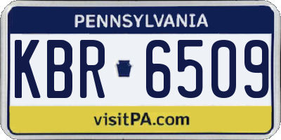 PA license plate KBR6509