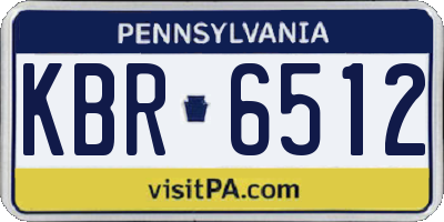 PA license plate KBR6512