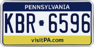 PA license plate KBR6596