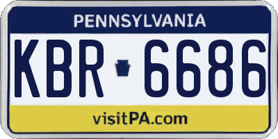 PA license plate KBR6686