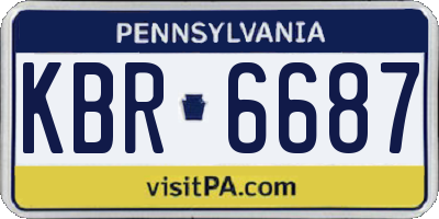 PA license plate KBR6687