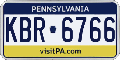 PA license plate KBR6766