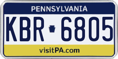 PA license plate KBR6805
