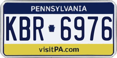 PA license plate KBR6976