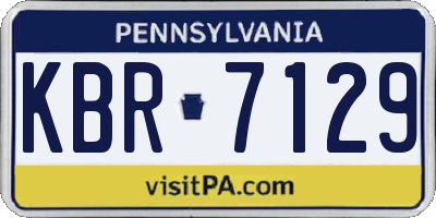 PA license plate KBR7129