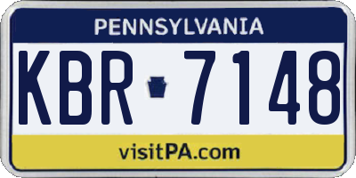PA license plate KBR7148