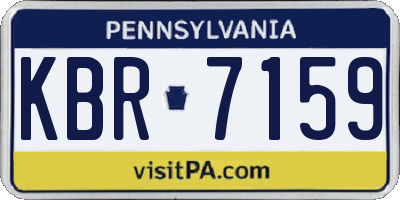PA license plate KBR7159
