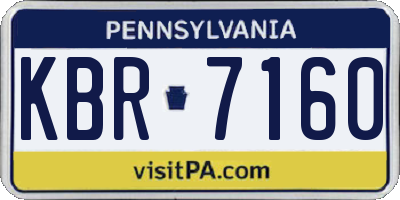 PA license plate KBR7160