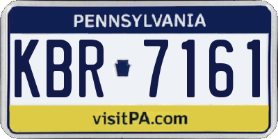 PA license plate KBR7161