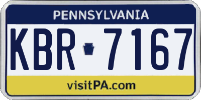 PA license plate KBR7167