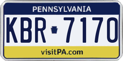 PA license plate KBR7170